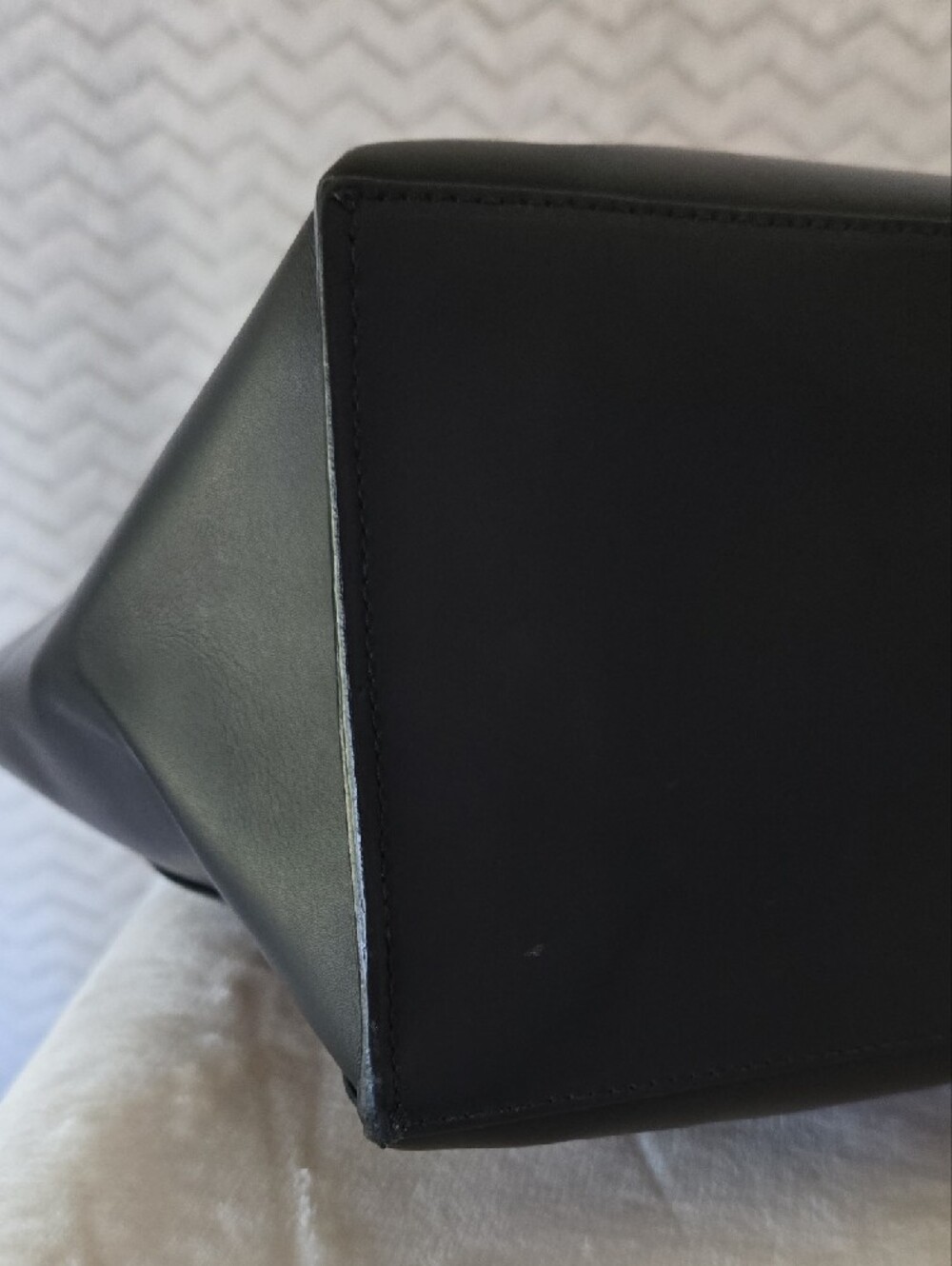 Furla Smooth Black Leather Tote - Picture 4 of 9